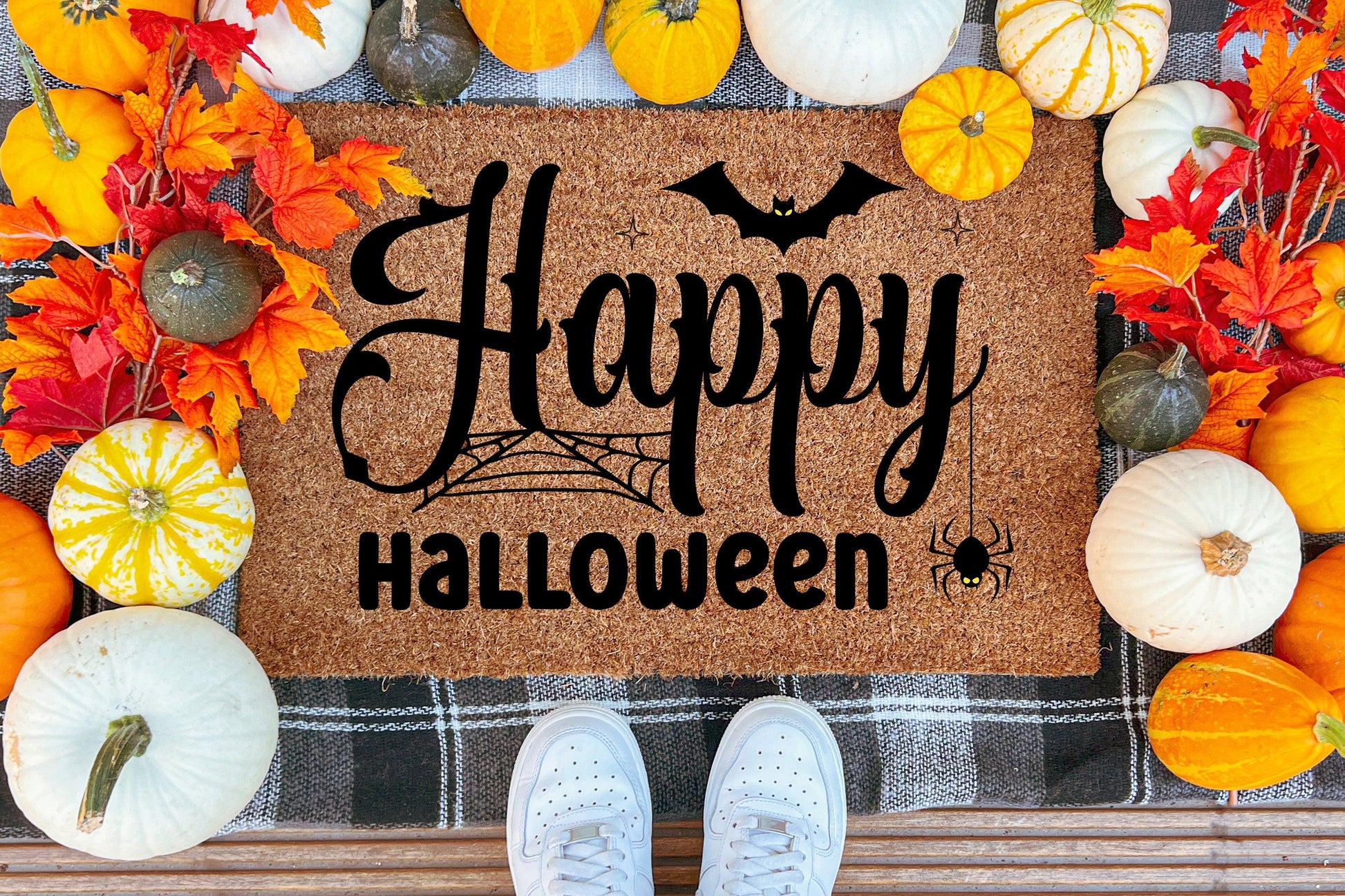 Happy Halloween Outdoor Door Mat - Mallard Moon Gift Shop