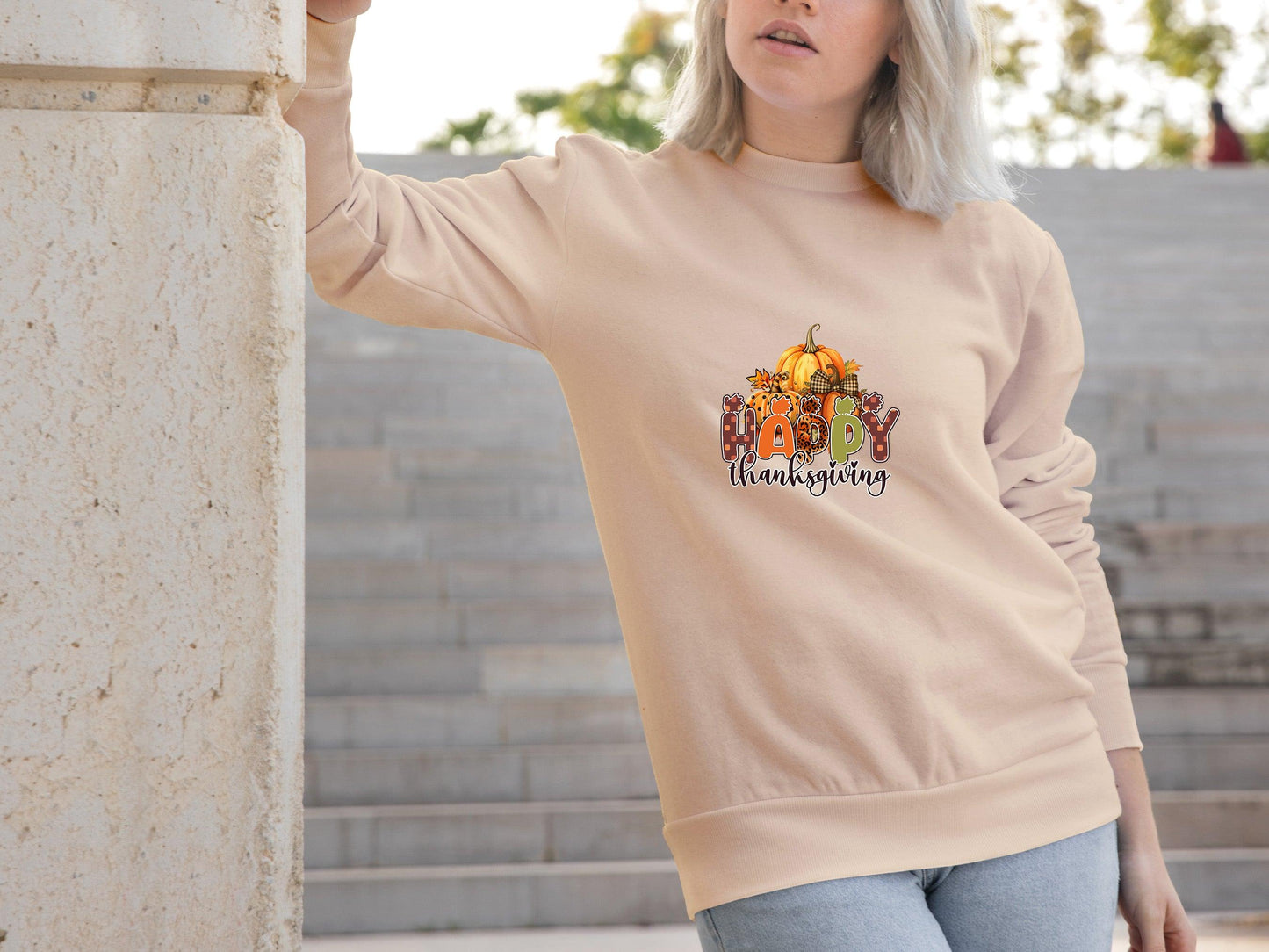 Happy Thanksgiving Holiday Sweatshirt - Mallard Moon Gift Shop