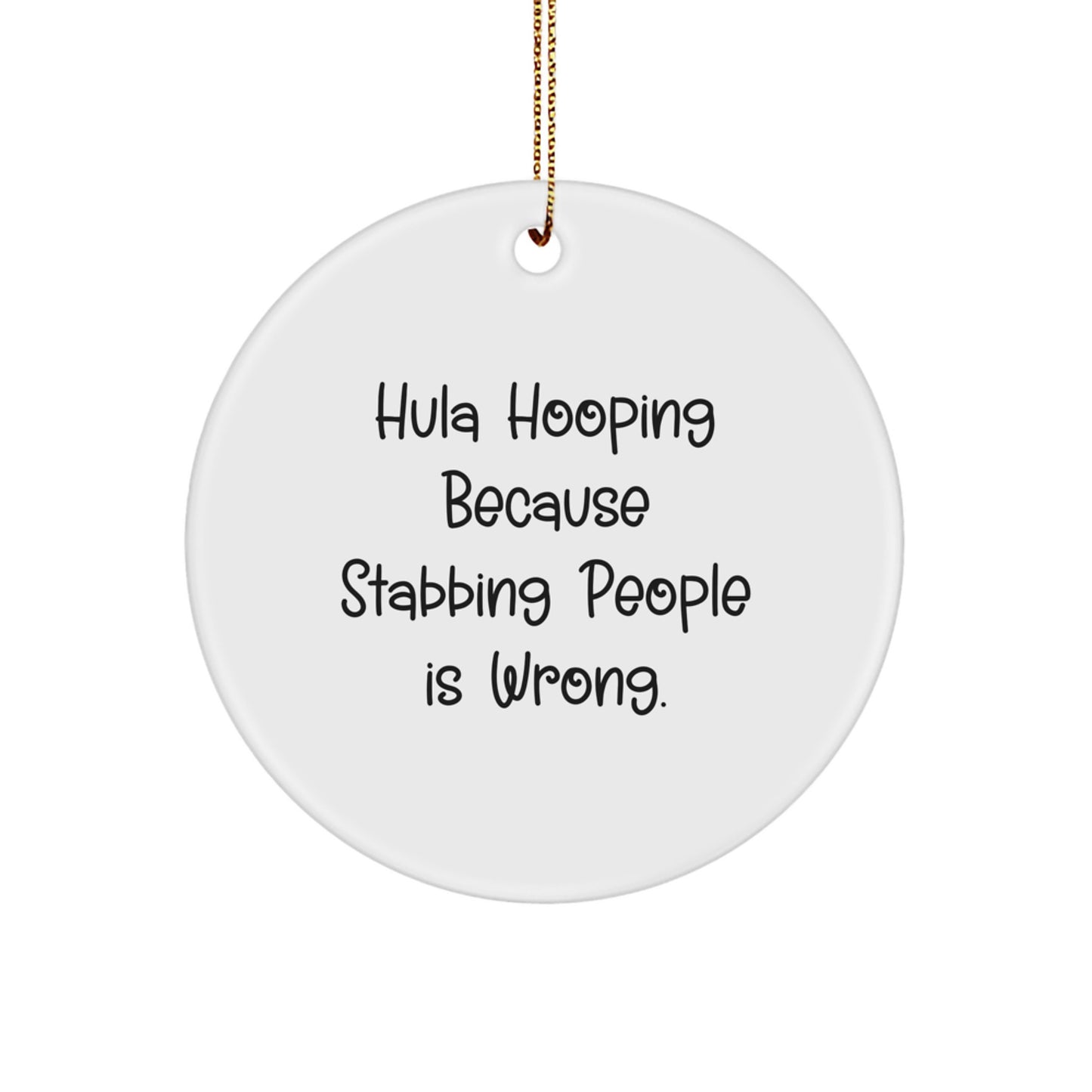 Hula Hooping Gifts for Friends, Funny Circle Ornament, Christmas Unique Hula Hooping Decorations, Gifts from Friends, Hula Hooping Circle Ornament