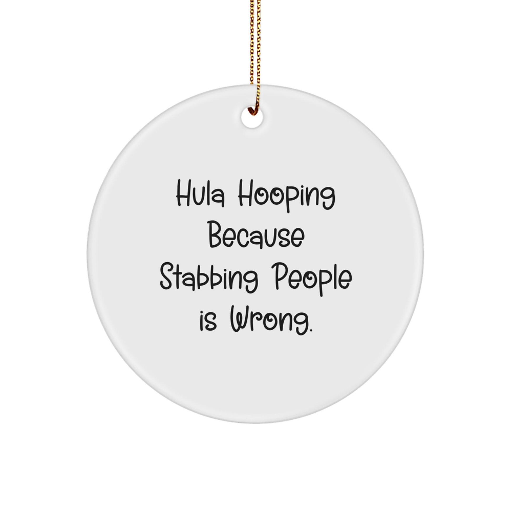 Hula Hooping Gifts for Friends, Funny Circle Ornament, Christmas Unique Hula Hooping Decorations, Gifts from Friends, Hula Hooping Circle Ornament