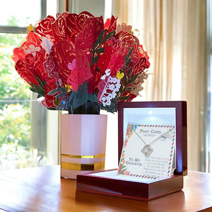 Daughter Wedding Day Gift - My Heart Goes With You - Love Knot Pendant Necklace - Mallard Moon Gift Shop