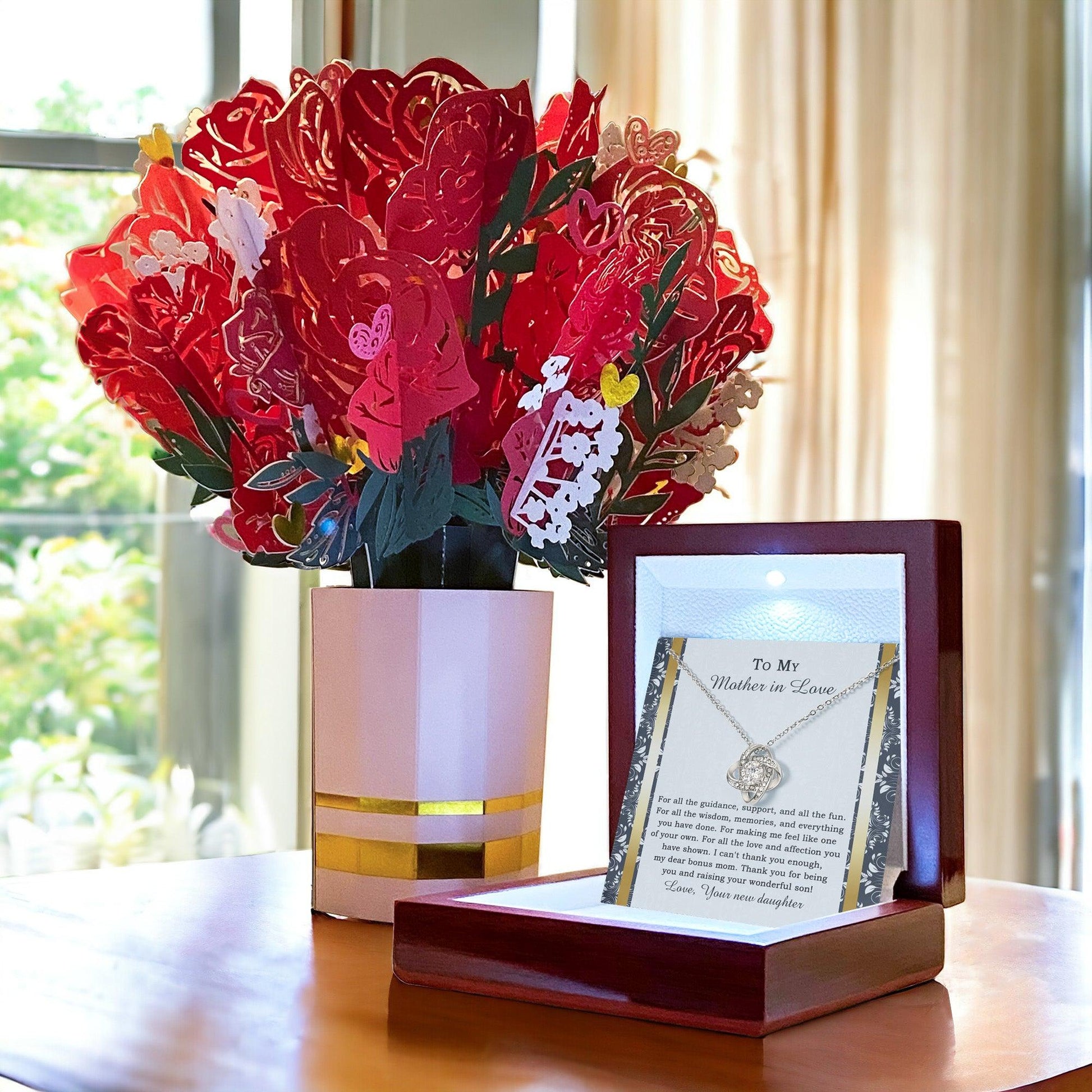 Mother-in-law Wedding Day Gift - One Of Your Own - Love Knot Pendant Necklace - Mallard Moon Gift Shop