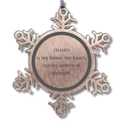 Idaho is my Home Gifts, Lovely Idaho Birthday Christmas Snowflake Ornament