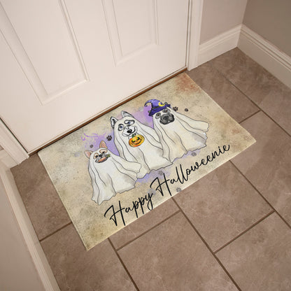 French Bulldog Halloween Doormat – Cute Spooky Dogs Welcome Mat – Funny Fall Décor for Dog Lovers - Mallard Moon
