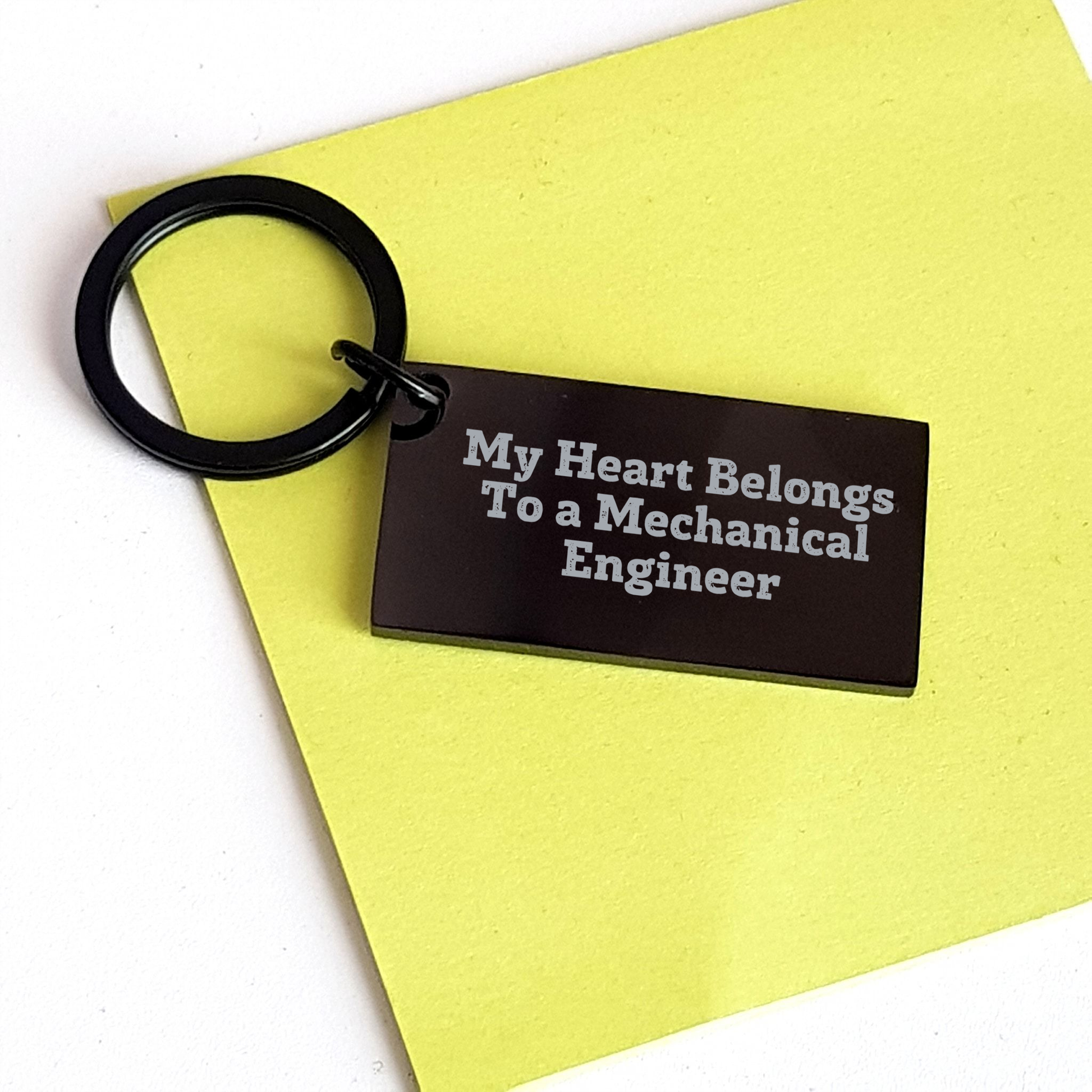 Funny Mechanical Engineer Keychain Gifts from Men to Mother's Day, Engraved Keychain for the One Who Owns My Heart - Image 3