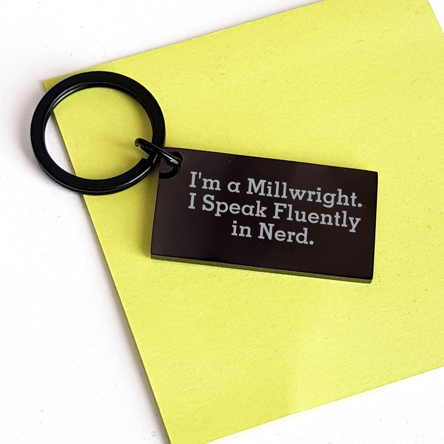 Funny Millwright Gifts for Mom - Engraved Keychain, 'I'm A Millwright. I Speak Fluently In genius.' - Unique Keychain for Mother's Day, Gifts from Friends or Family - Image 3