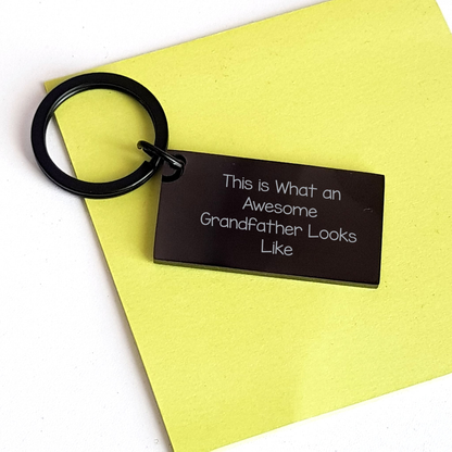 Funny Grandfather Keychain, Gifts from Men, Unique Keychain for Awesome Grandfather, This Is What An Awesome Grandfather Looks Like, Father's Day Unique Gifts for Grandfather - Image 3