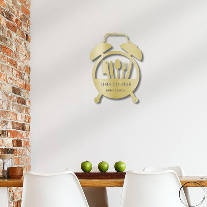 Food Time Kitchen Timer Custom Name Indoor Outdoor Steel Wall Sign - Mallard Moon Gift Shop