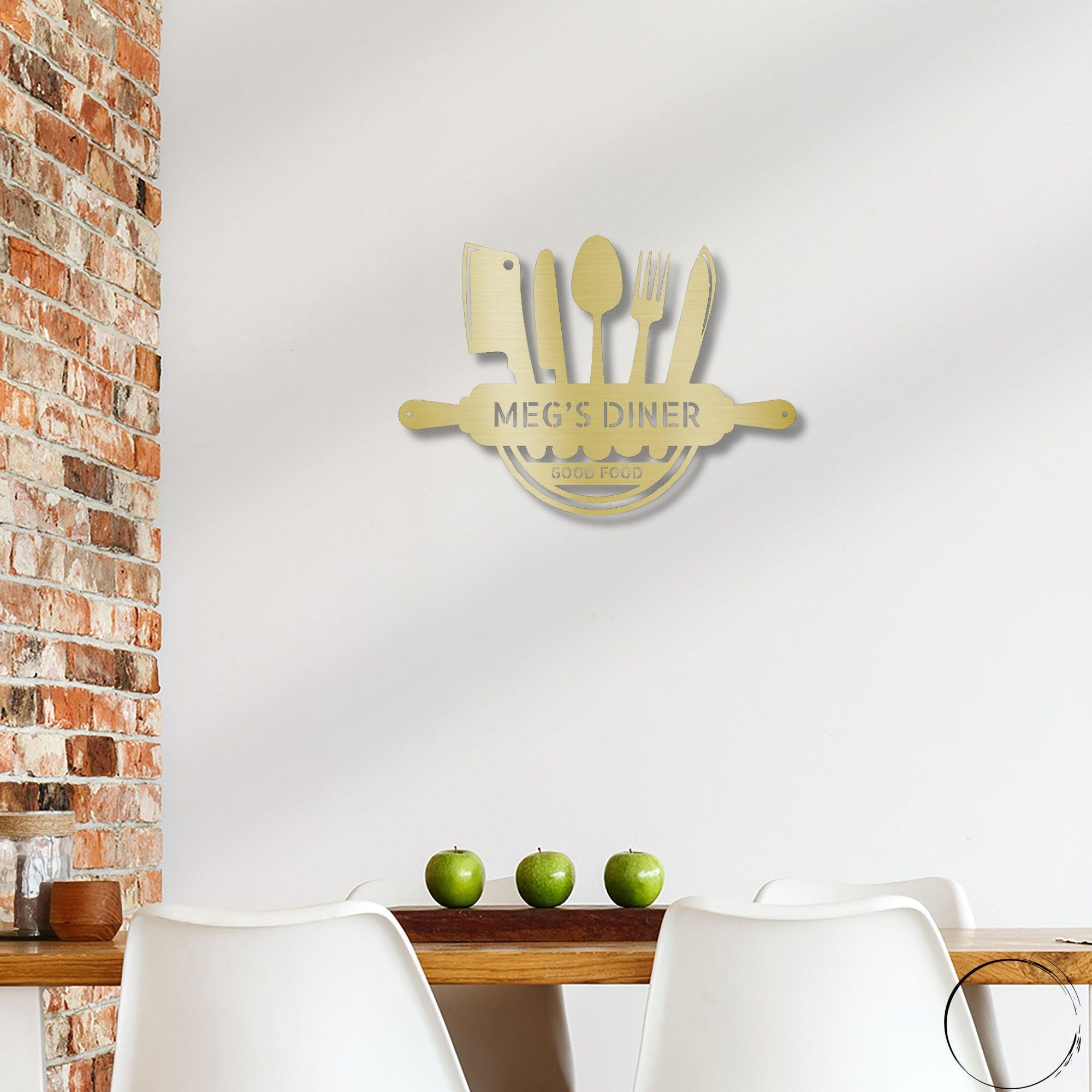 Personalized Kitchen Diner Indoor Outdoor Steel Wall Sign - Mallard Moon Gift Shop