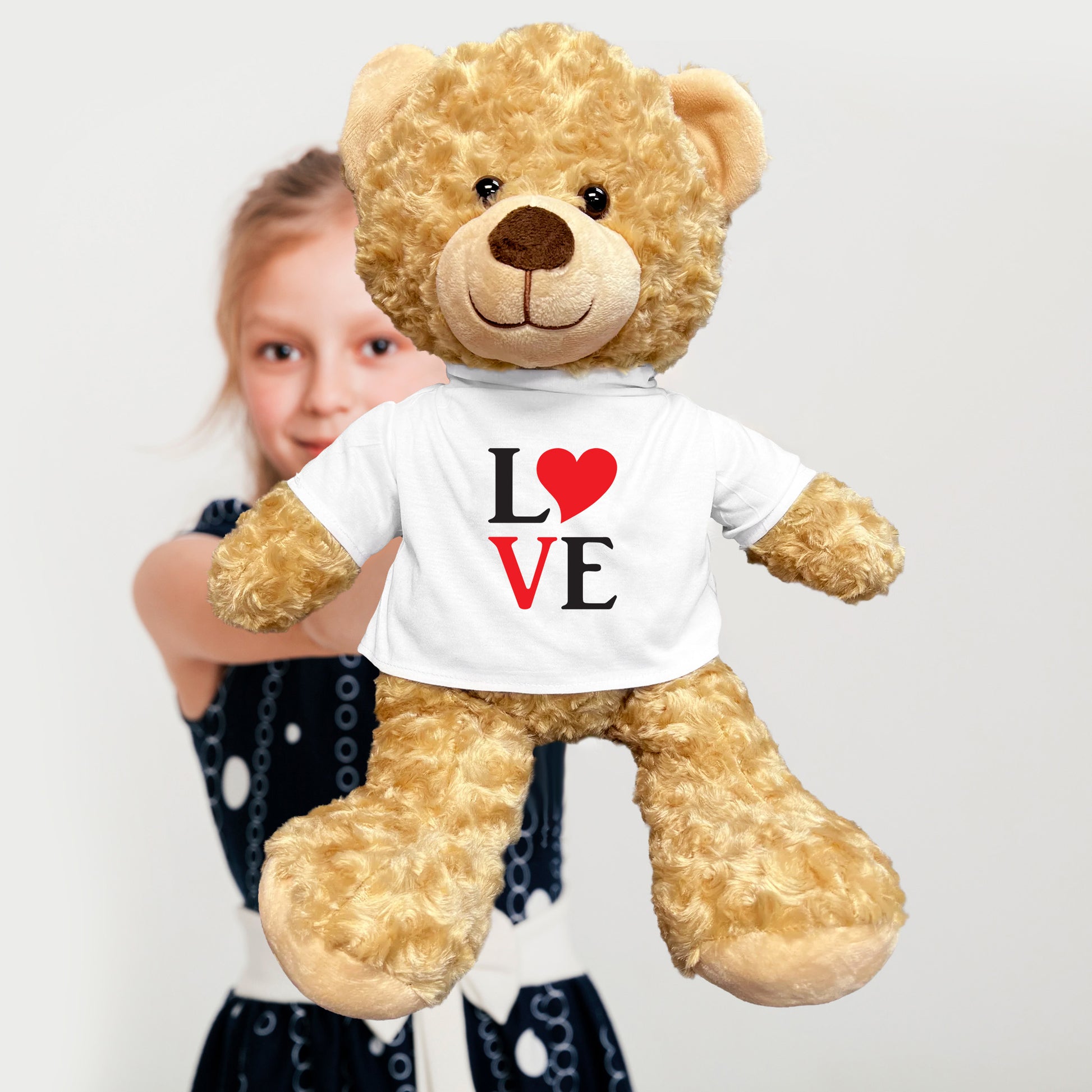 Spread Some Love - Adorable Plush Lamb, Panda, or Teddy Bear with Tee Shirt - Mallard Moon Gift Shop