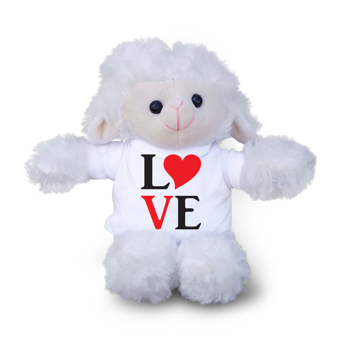 Spread Some Love - Adorable Plush Lamb, Panda, or Teddy Bear with Tee Shirt - Mallard Moon Gift Shop