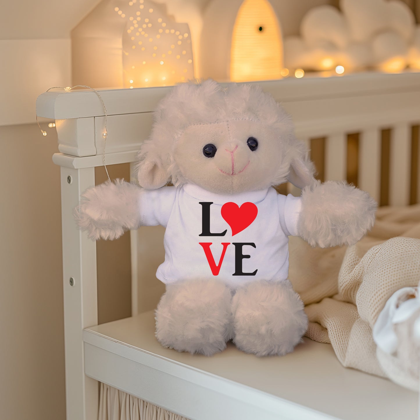 Spread Some Love - Adorable Plush Lamb, Panda, or Teddy Bear with Tee Shirt - Mallard Moon Gift Shop