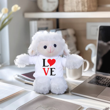 Spread Some Love - Adorable Plush Lamb, Panda, or Teddy Bear with Tee Shirt - Mallard Moon Gift Shop