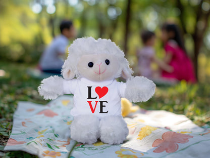 Spread Some Love - Adorable Plush Lamb, Panda, or Teddy Bear with Tee Shirt - Mallard Moon Gift Shop