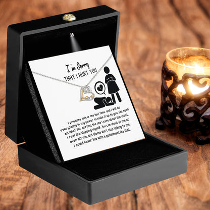 Apology Gift for Girlfriend, Wife, Soulmate - Sorry, Please Don't Stop Talking - Love Dancing Heart Pendant Necklace - Mallard Moon