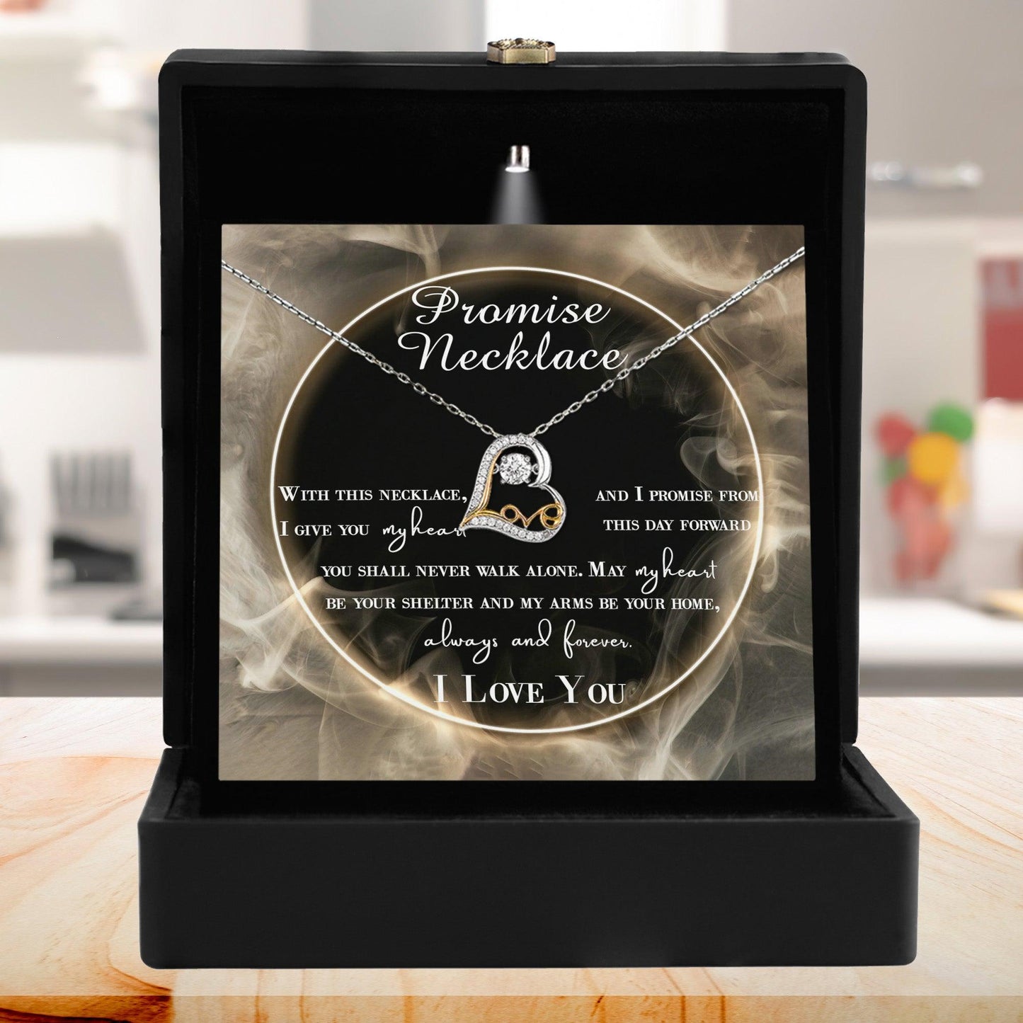 Wife Promise My Heart Love Necklace Anniversary Wedding Birthday Valentine's Day Gift From Husband - Mallard Moon Gift Shop