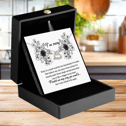 Apology Gift - Sorry is a Small Word for the Big Mistake - Love Dancing Heart Pendant Necklace - Mallard Moon Gift Shop