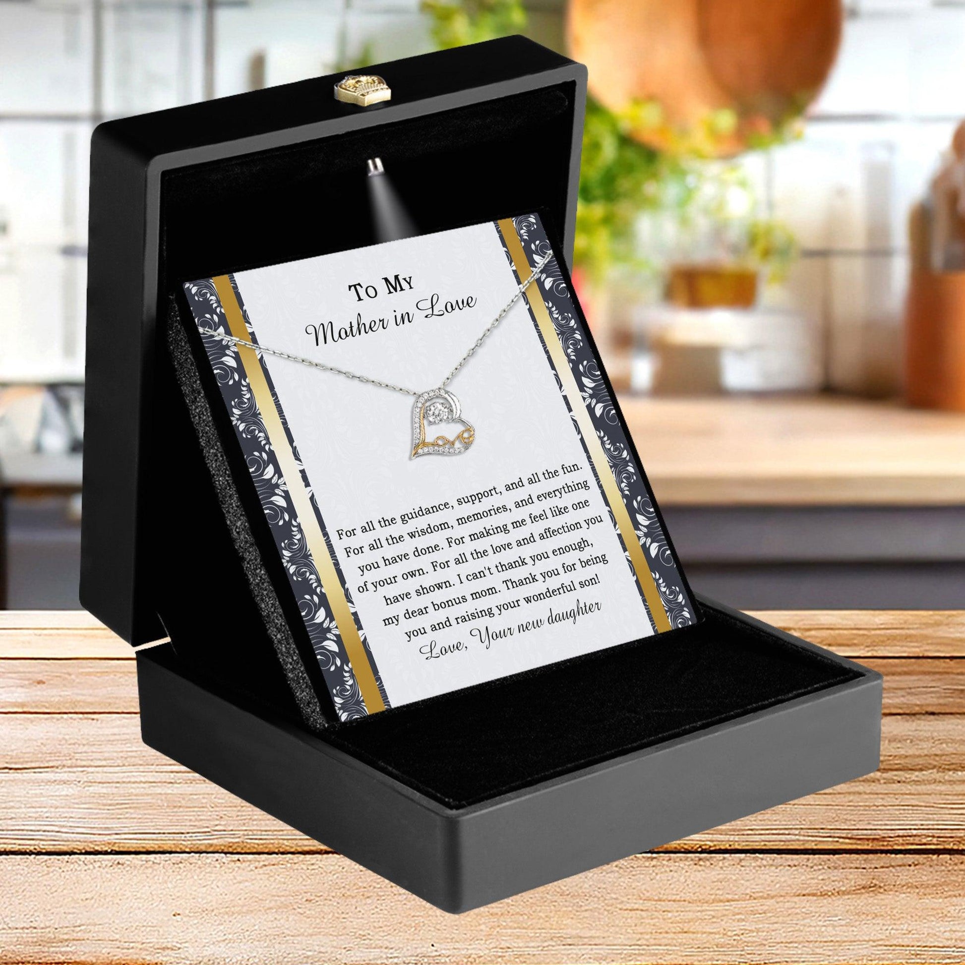 Mother-in-law Wedding Day Gift - One Of Your Own - Love Dancing Heart Pendant Necklace - Mallard Moon Gift Shop