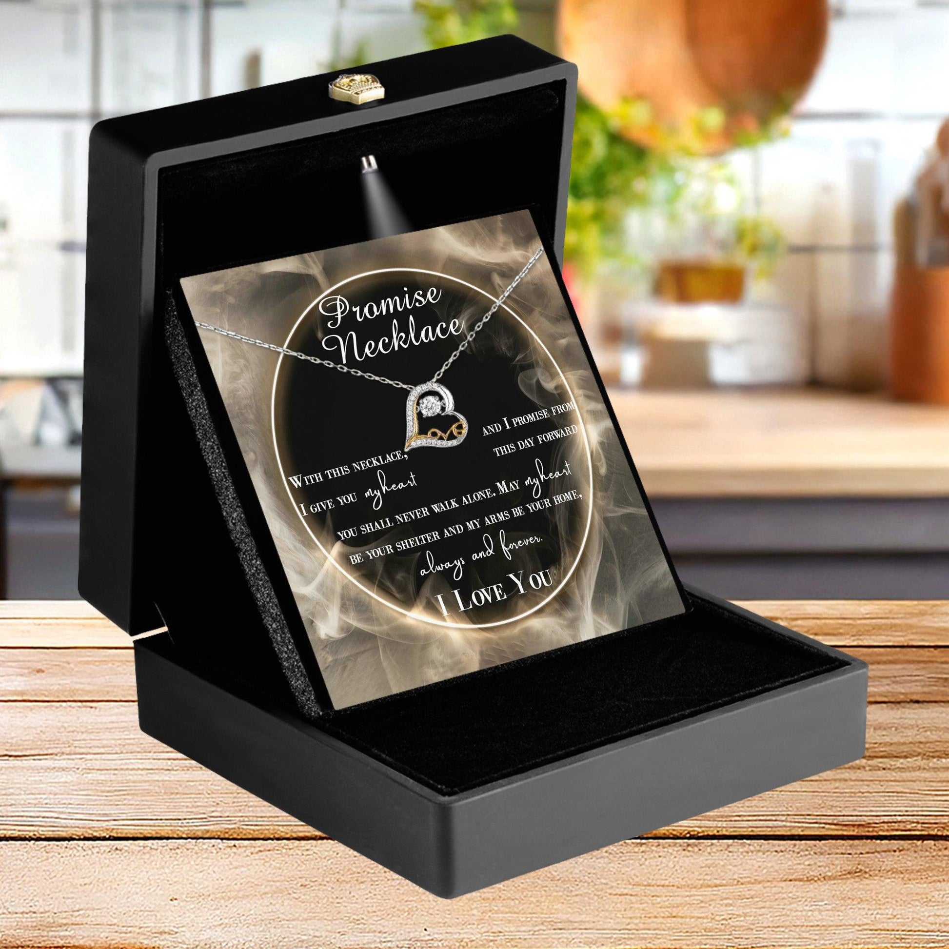 Wife Promise My Heart Love Necklace Anniversary Wedding Birthday Valentine's Day Gift From Husband - Mallard Moon Gift Shop