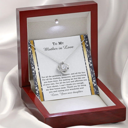 Mother-in-law Wedding Day Gift - One Of Your Own - Love Knot Pendant Necklace - Mallard Moon Gift Shop