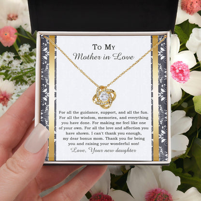 Mother-in-law Wedding Day Gift - One Of Your Own - Love Knot Pendant Necklace - Mallard Moon Gift Shop