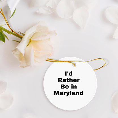 Maryland Circle Ornament Gifts from I'd Rather Be In Maryland Unique Christmas Gift