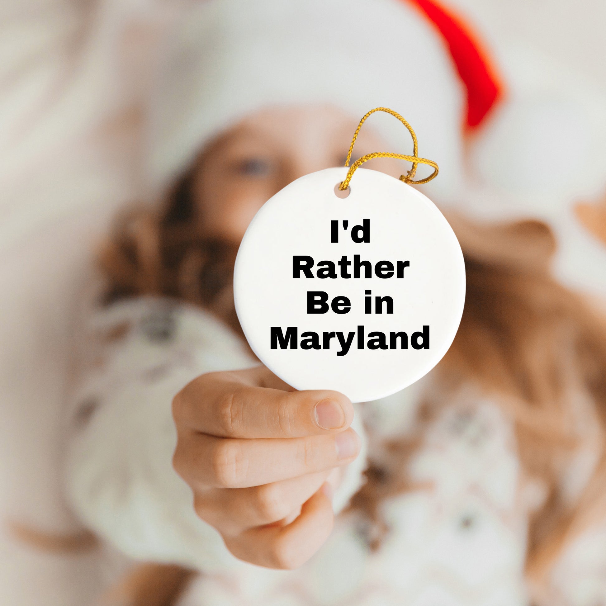 Maryland Circle Ornament Gifts from I'd Rather Be In Maryland Unique Christmas Gift