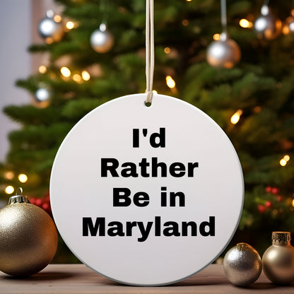 Maryland Circle Ornament Gifts from I'd Rather Be In Maryland Unique Christmas Gift