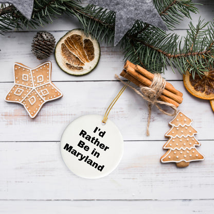Maryland Circle Ornament Gifts from I'd Rather Be In Maryland Unique Christmas Gift