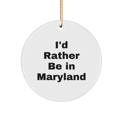 Maryland Circle Ornament Gifts from I'd Rather Be In Maryland Unique Christmas Gift