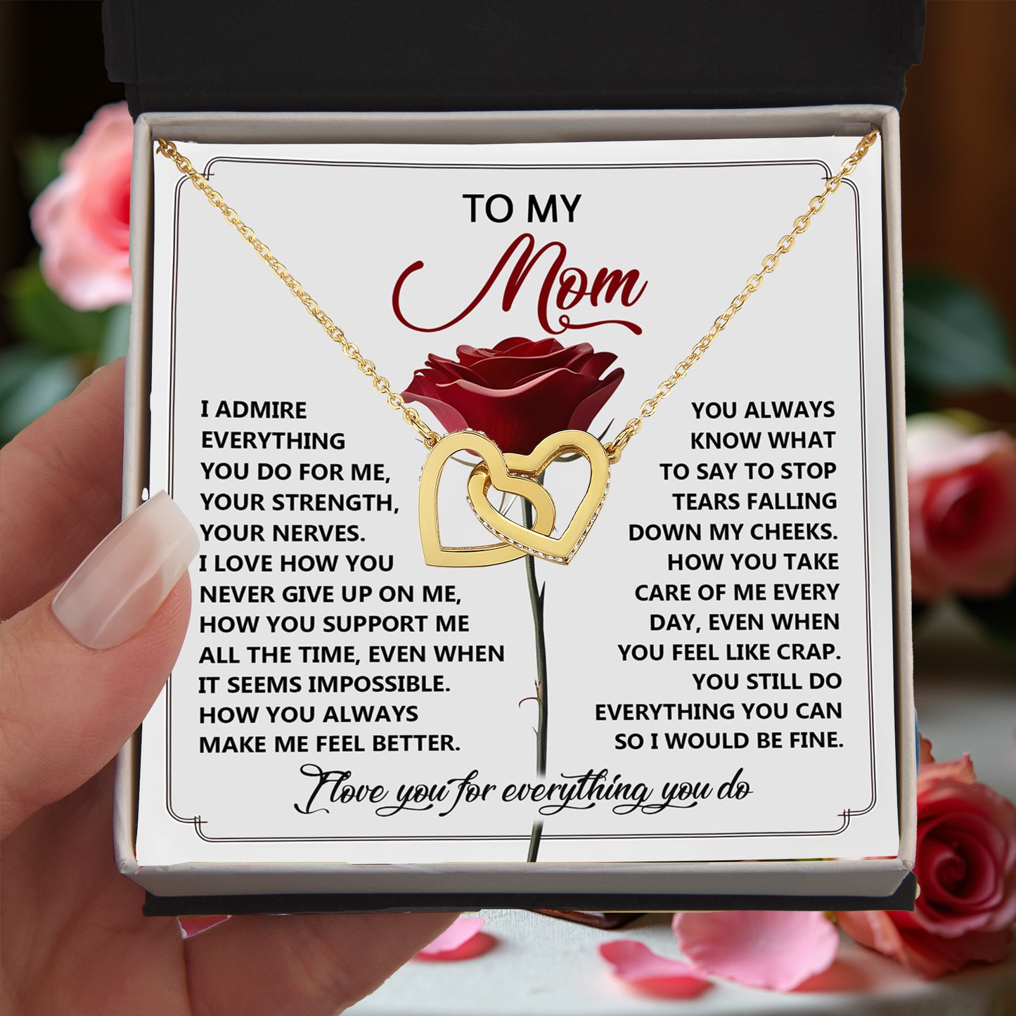 To My Mom - Everything You Do - Honest and Heartfelt Necklace Gift of Gratitude - Mallard Moon Gift Shop
