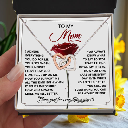 To My Mom - Everything You Do - Honest and Heartfelt Necklace Gift of Gratitude - Mallard Moon Gift Shop