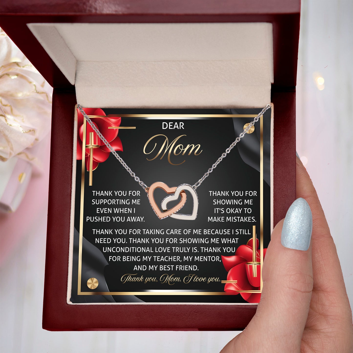 Mom - You Are My Teacher, My Mentor, and My Best Friend – Sentimental Jewelry Gift for Mom - Mallard Moon Gift Shop