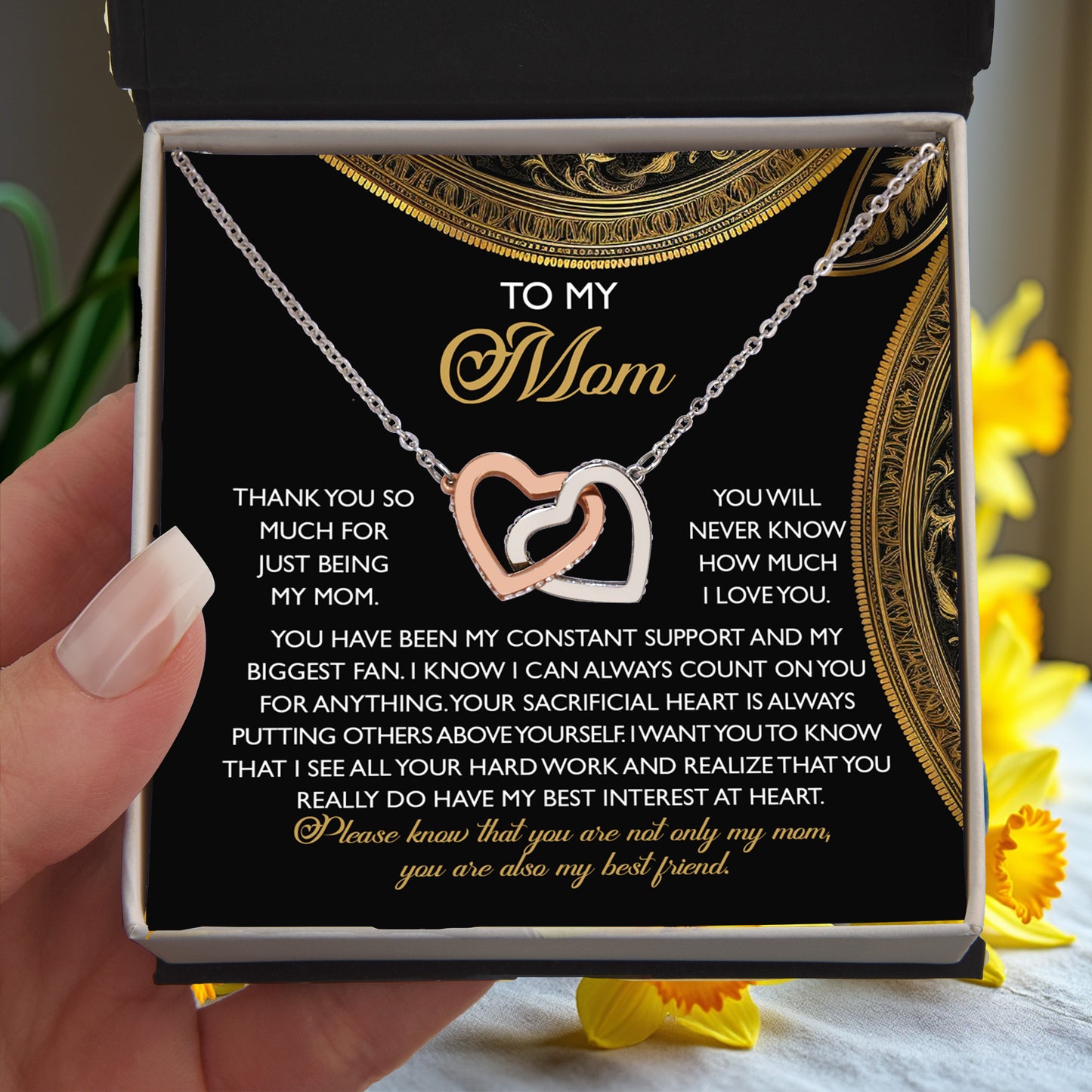 To My Mom – You Are Also My Best Friend – Heartfelt Necklace Gift of Appreciation and Love - Mallard Moon Gift Shop