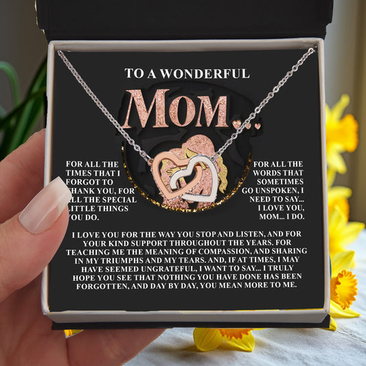 Gift for Mom – Day by Day, You Mean More to Me – Necklace with Message of Gratitude - Mallard Moon Gift Shop