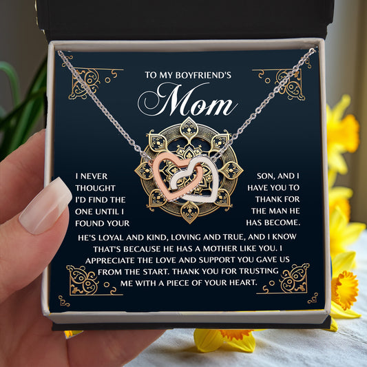 To My Boyfriend's Mom – Thank You for Trusting Me with a Piece of Your Heart – Elegant and Meaningful Necklace Gift - Mallard Moon Gift Shop
