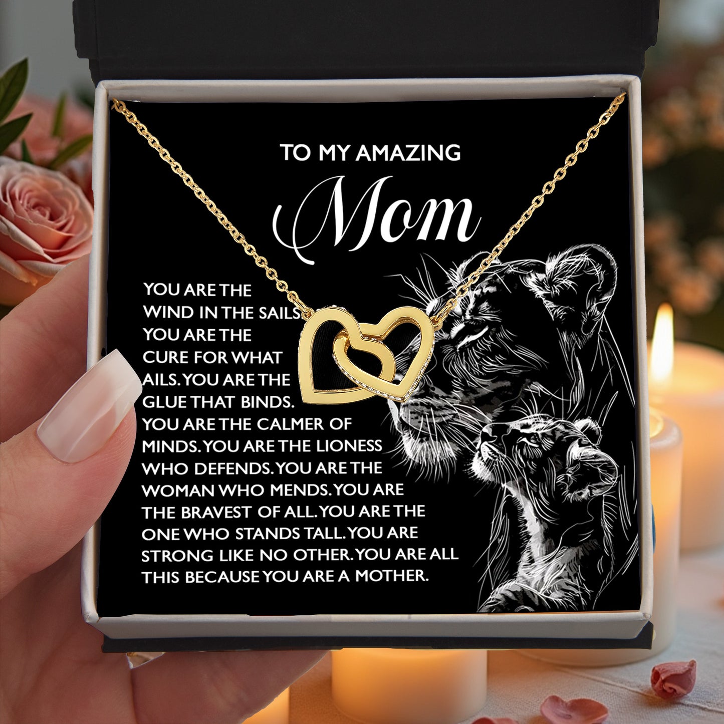 To My Amazing Mom – You Are the Wind in the Sails – Bold and Beautiful Tribute Mother's Day Birthday Necklace Gift - Mallard Moon Gift Shop