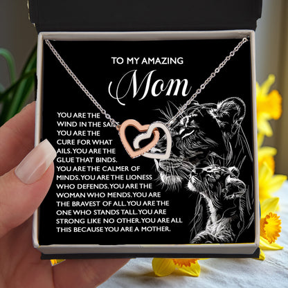 To My Amazing Mom – You Are the Wind in the Sails – Bold and Beautiful Tribute Mother's Day Birthday Necklace Gift - Mallard Moon Gift Shop
