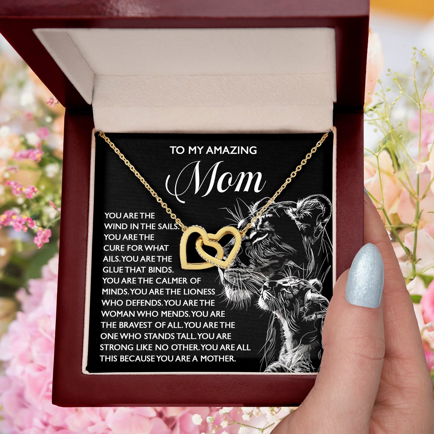 To My Amazing Mom – You Are the Wind in the Sails – Bold and Beautiful Tribute Mother's Day Birthday Necklace Gift - Mallard Moon Gift Shop
