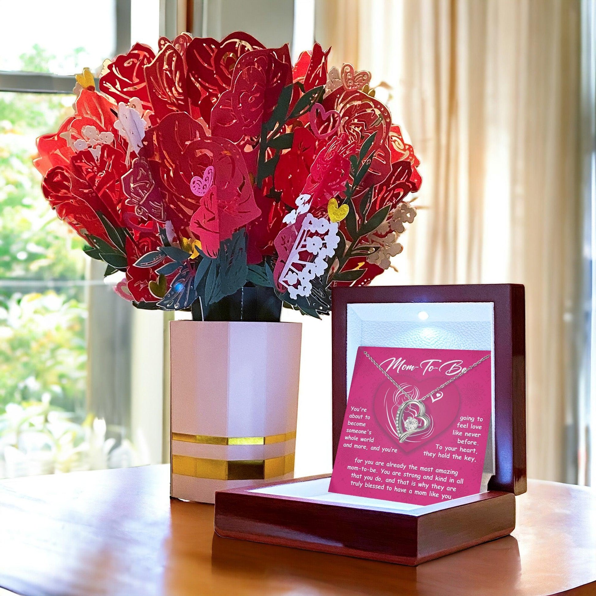 Gift for the Mom To Be You Will Soon Be Someone's Whole World Forever Love Heart Pendant Necklace - Mallard Moon Gift Shop