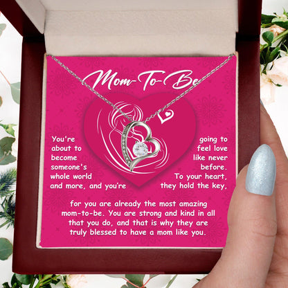 Gift for the Mom To Be You Will Soon Be Someone's Whole World Forever Love Heart Pendant Necklace - Mallard Moon Gift Shop