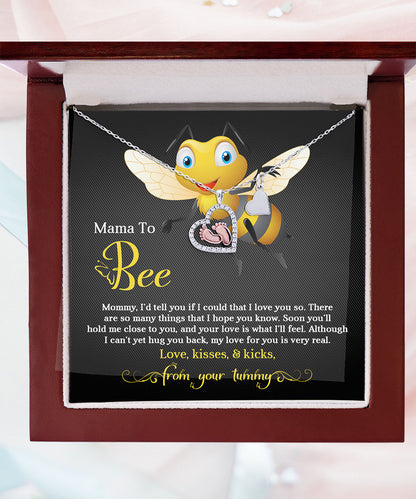 Mama To Bee Baby Feet Charm Necklace Love, Kisses and Kicks from your Tummy - Mallard Moon Gift Shop
