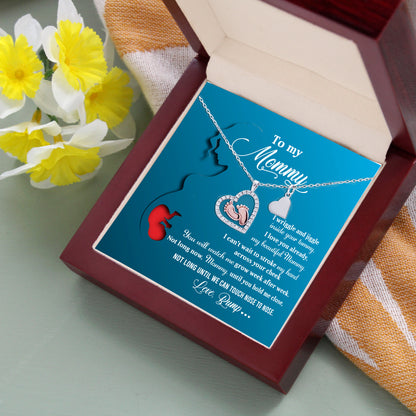 New Mom Gift Baby Feet Charm Necklace Not Long Now Until You can Hold Me Close - Mallard Moon Gift Shop