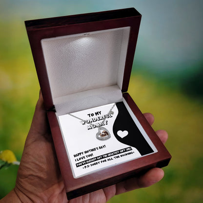 Mother's Day Gift for New Mom Baby Feet Charm Necklace - Sorry for All the Kicking - Mallard Moon Gift Shop