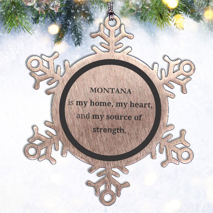 Montana is my home Montana Snowflake Ornament Birthday Christmas Gifts