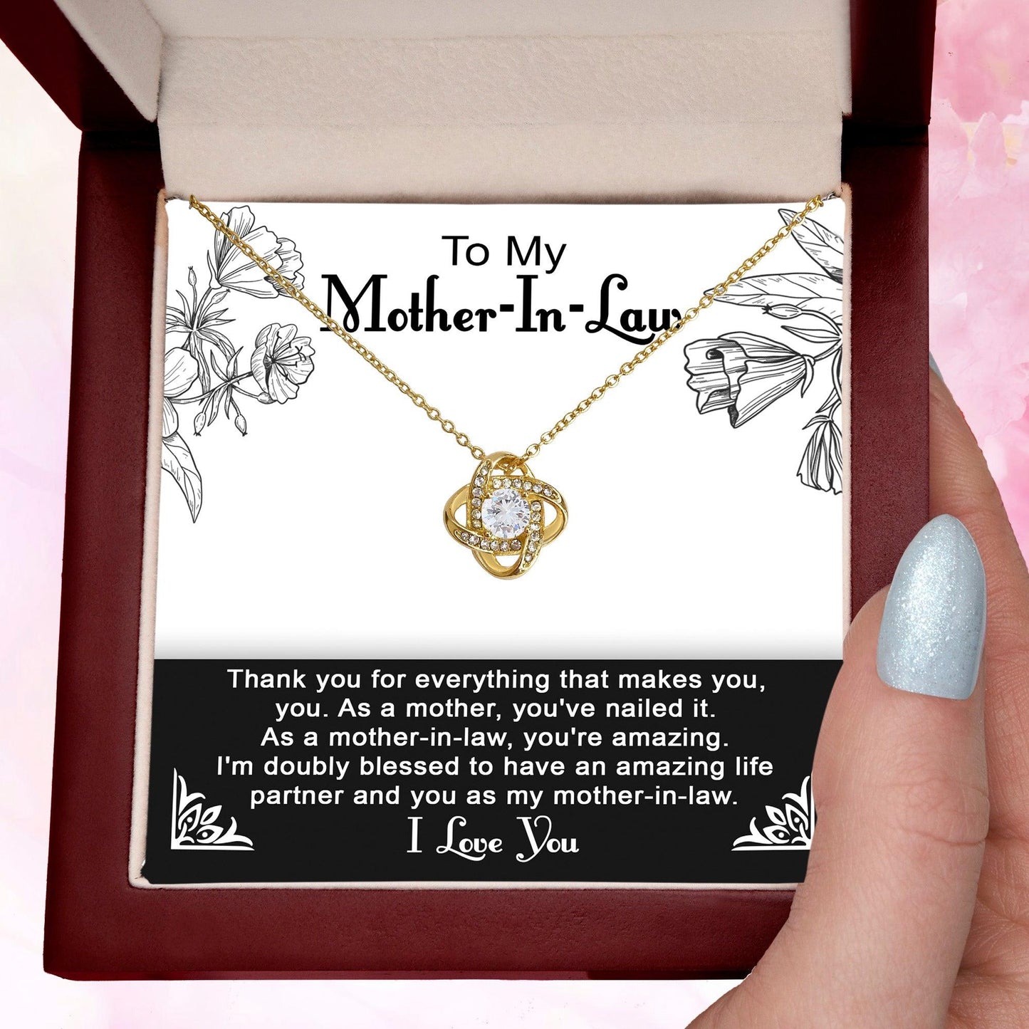 To My Mother-in-Law You Nailed It as a Mother Pendant Necklace - Mallard Moon Gift Shop