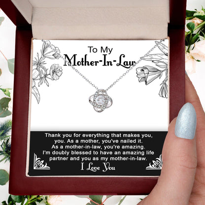 To My Mother-in-Law You Nailed It as a Mother Pendant Necklace - Mallard Moon Gift Shop