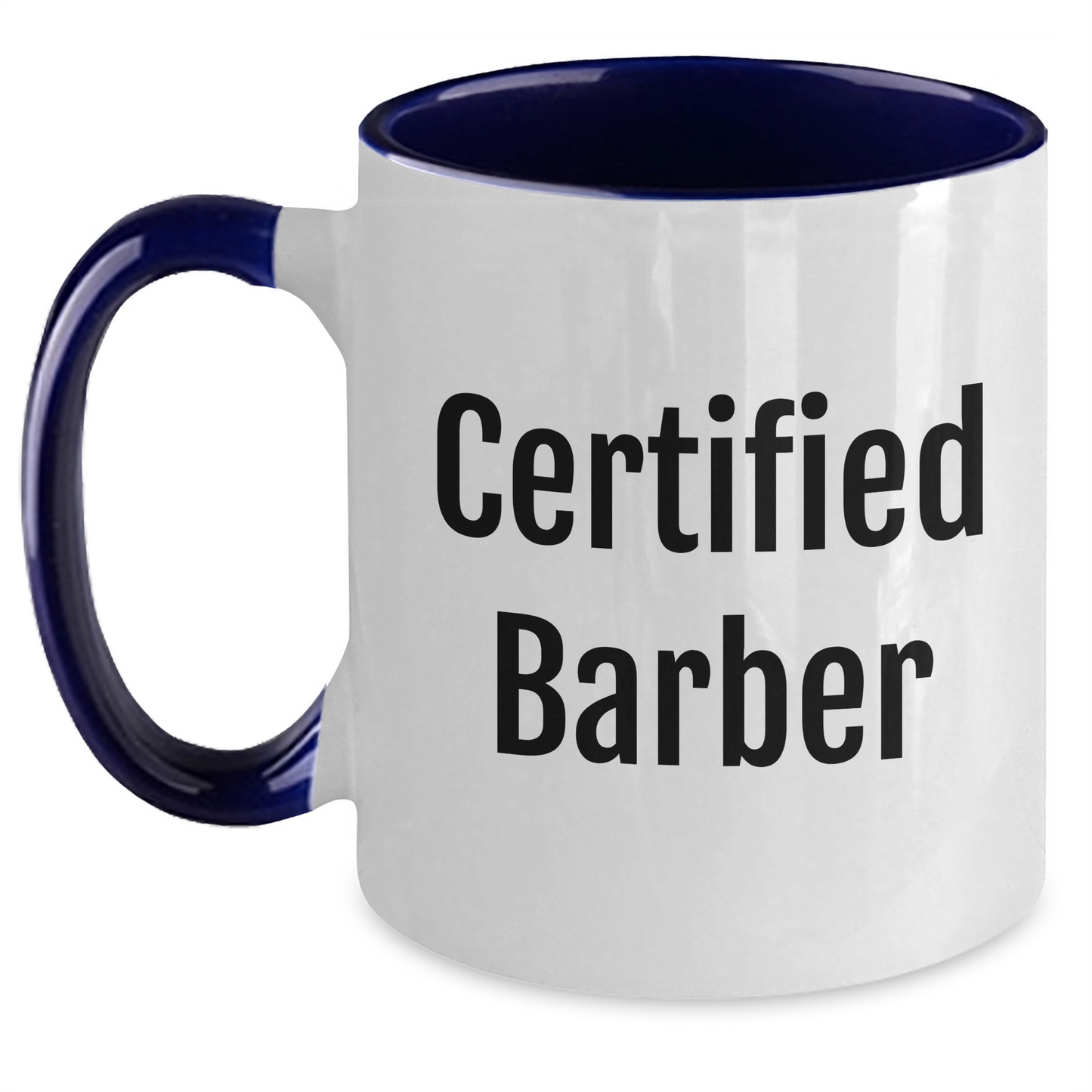 Funny Certified Barber Gifts for Men - Two Tone Coffee Mug, Dad's Day Unique Gifts from Friends, Family, Coworkers - Main