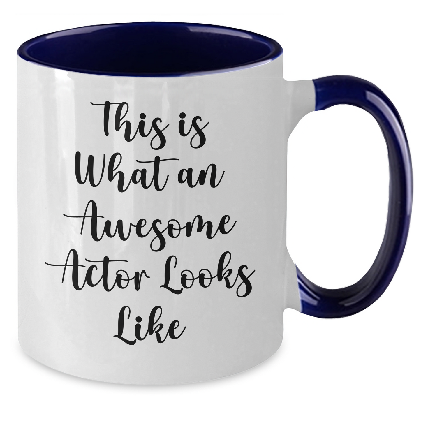 Funny Actor Gifts for Him - This Is What An Awesome Actor Looks Like Two Tone Coffee Mug, Gifts from Dad to Men on Father's Day - Additional