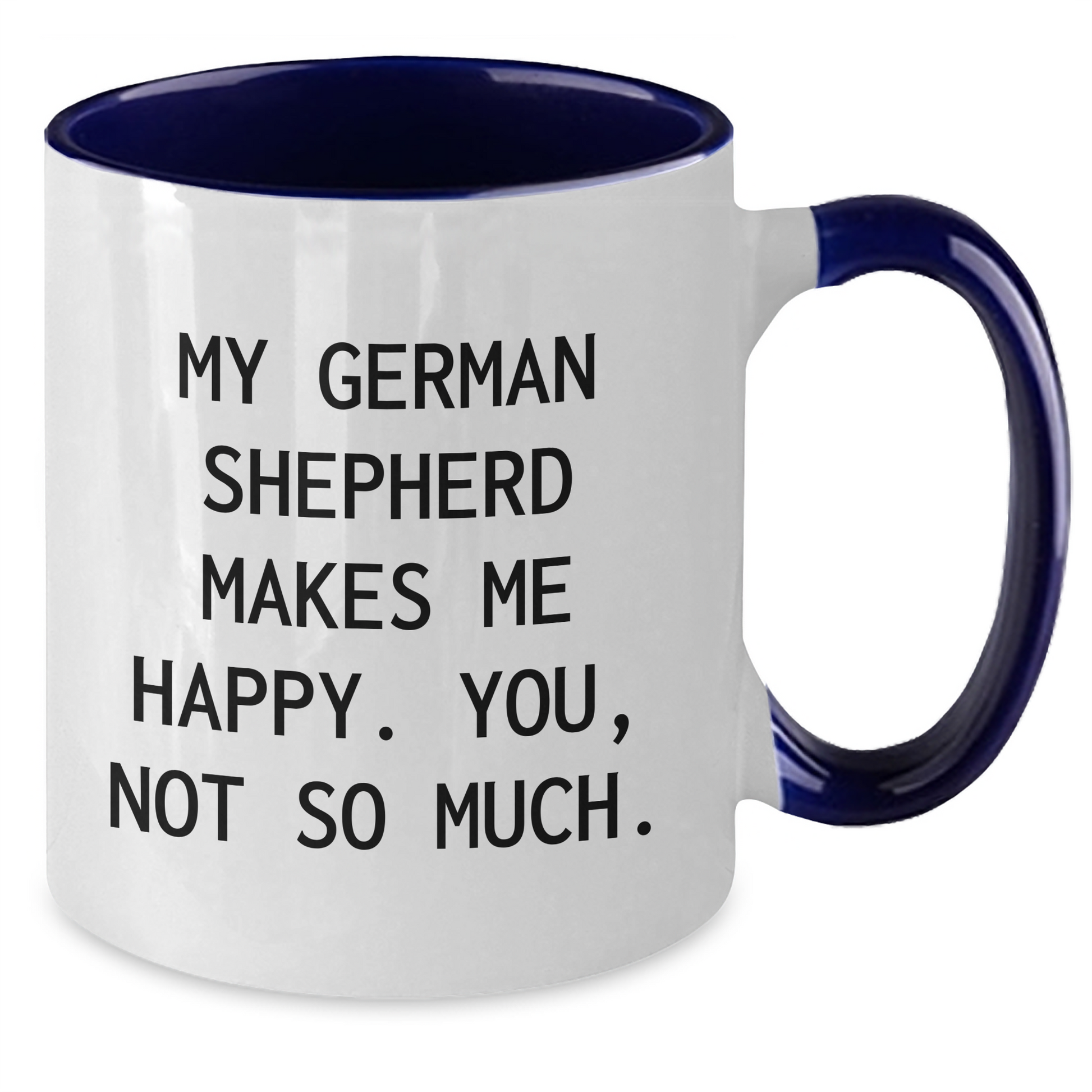 Funny German Shepherd Dog Gifts from Friends for Dad's Unique Two Tone Coffee Mug - Additional